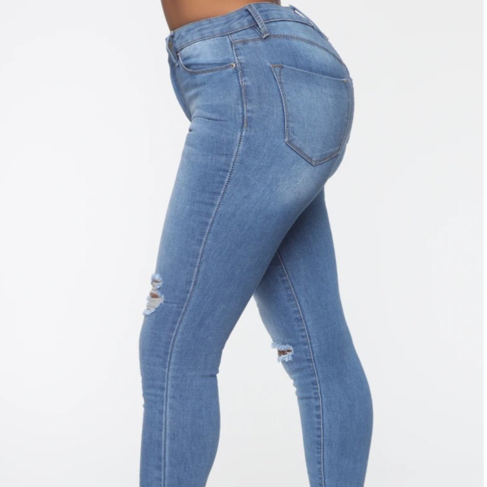 Fashionnova Ripped Skinny High Rise Jeans - Picture 3 of 7